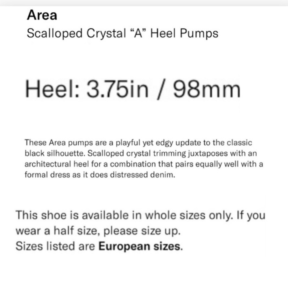 ⭐️Area Scalloped Crystal A Heel Pumps 38- - Picture 11 of 16